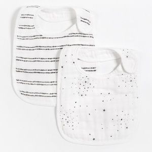 SOLD! Petit Lem Starry Night Bibs 2-Pack Organic Cotton
